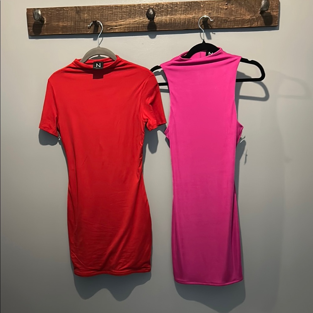 Naked Wardrobe Pink and Red Dresses